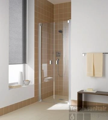 Kermi Raya Ptd Draaideur 2-dlg. 90 X 200 Cm. Op Douchebak Zilver Glans-helder Glas 3 Kermi Raya Ptd Draaideur 2-dlg. 90 X 200 Cm. Op Douchebak Zilver Glans-helder Glas