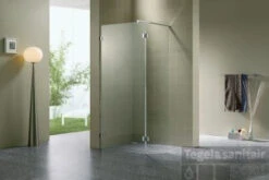 B&w-luxury Campione Walk-in Douche 120+35x200 Cm. Met Vleugel Compleet Chroom-helder Clean
