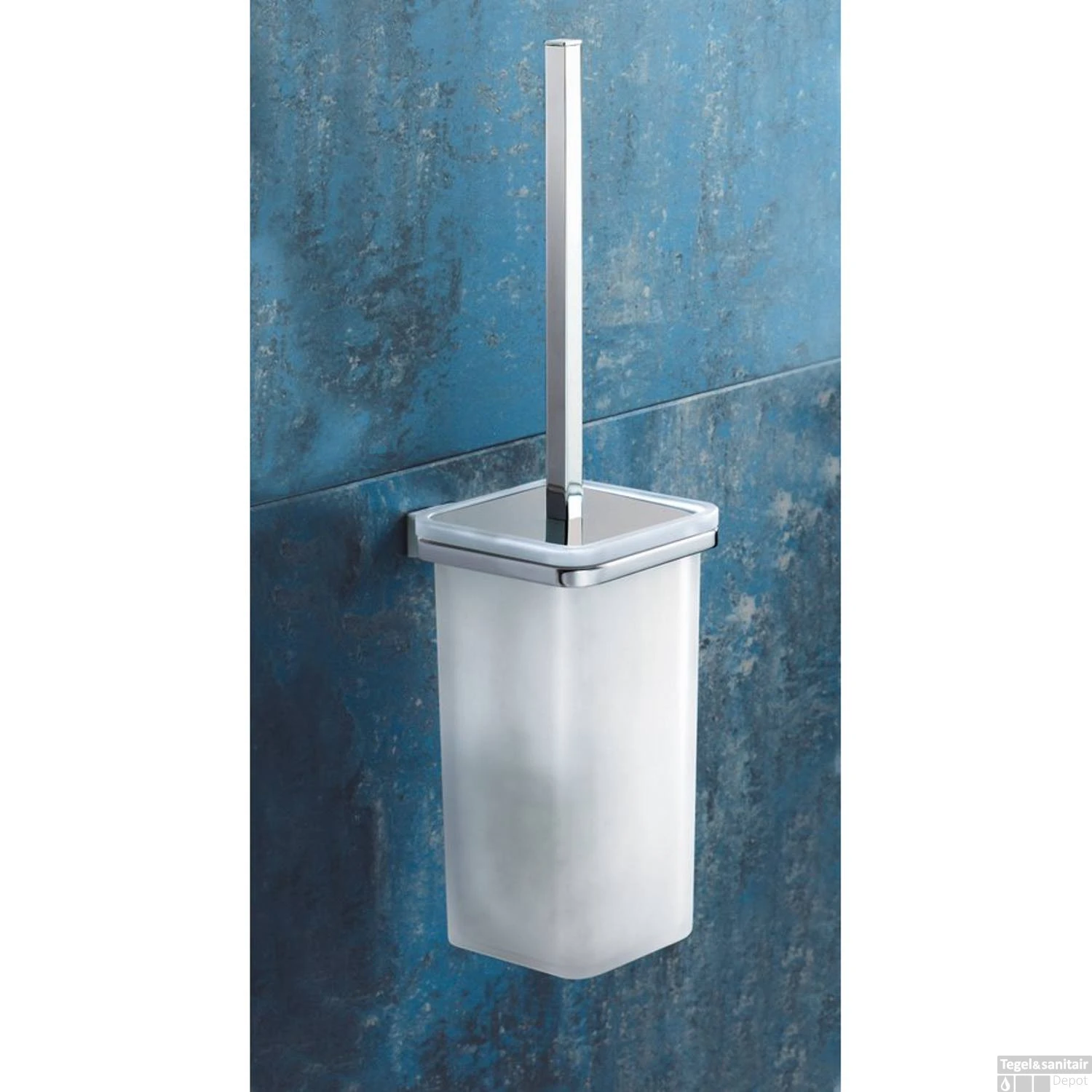 Toiletborstelhouder Sapho Gedy Hangend Vierkant 38.7x10x13 Cm Chroom 4 Toiletborstelhouder Sapho Gedy Hangend Vierkant 38.7x10x13 Cm Chroom - Afbeelding 2