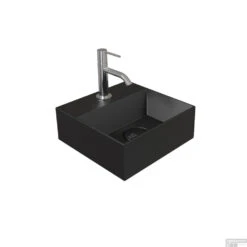 Salenzi Fonteinset Spy 30x30 Cm Mat Zwart (Keuze Uit 8 Kranen In 4 Kleuren) -Sealkin Badkamermeubilair Winkel 5aa2mzw0