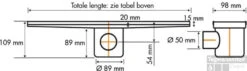Easydrain Fixt 50 Afvoergoot 9,8 X 70 Cm. M/zijuitl. Rvs -Sealkin Badkamermeubilair Winkel 61730 2