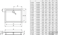 Ideal Standard Ultra Flat Douchebak 180 X 90 X 4 Cm. Wit -Sealkin Badkamermeubilair Winkel 63582