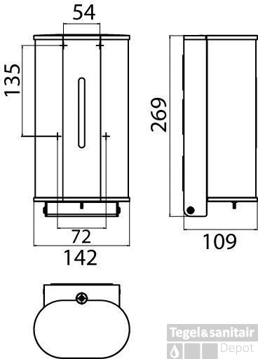 Emco System 2 Wand Zeepdispenser 800 Ml. Met Sensor Bediening Chroom-zwart 4 Emco System 2 Wand Zeepdispenser 800 Ml. Met Sensor Bediening Chroom-zwart - Afbeelding 2