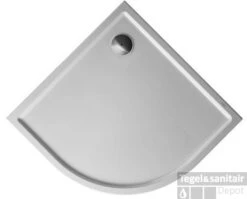 Duravit Starck Slimline Douchebak Kwart Rond 100 X 100 X 4 Cm.r55 Antislip Wit