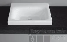 Bette Lux Opbouw Wastafel 60x47.5x6 Cm. Zonder Kraangat Wit