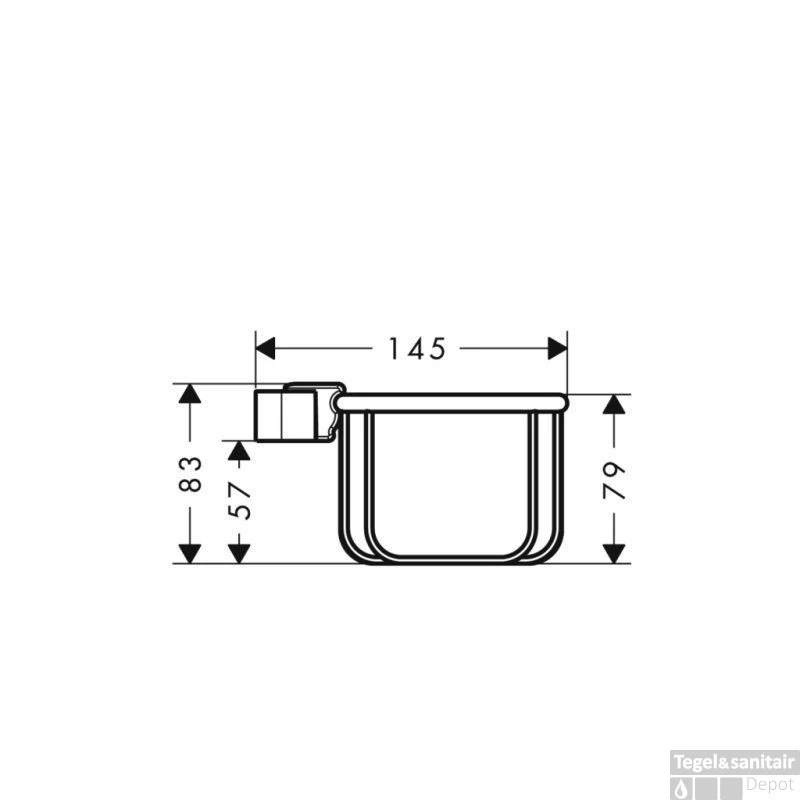 Axor Montreux Zeepkorf Voor Unica Glijstang Chroom 4 Axor Montreux Zeepkorf Voor Unica Glijstang Chroom - Afbeelding 2
