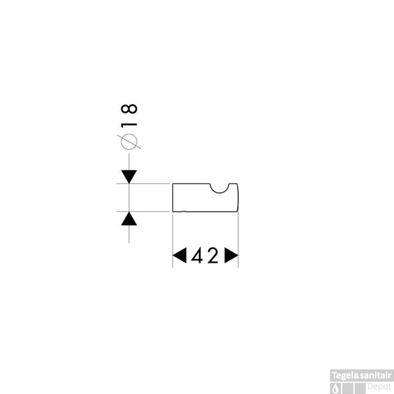 Hansgrohe E/s Handdoekhaak Brushed Nickel 4 Hansgrohe E/s Handdoekhaak Brushed Nickel - Afbeelding 2