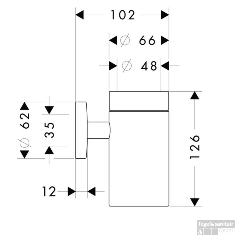 Hansgrohe E/s Tandenborstelhouder Chroom 4 Hansgrohe E/s Tandenborstelhouder Chroom - Afbeelding 2