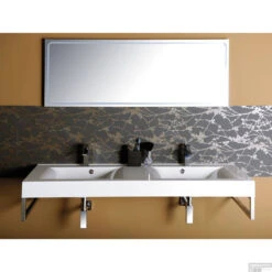 Wastafel Sapho Flavia Dubbel Rechthoek 160x50 Cm Cast Marble Wit 12 Wastafel Sapho Flavia Dubbel Rechthoek 160x50 Cm Cast Marble Wit -Sealkin Badkamermeubilair Winkel 68164 wastafel sapho flavia dubbel rechthoek 160x50 cm marmer wit 4