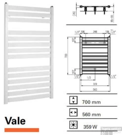 Designradiator Vale 700 X 560 Mm Donkergrijs Structuur -Sealkin Badkamermeubilair Winkel 7253431 sfeer
