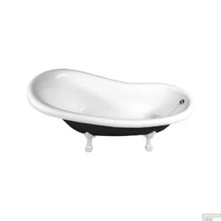 Vrijstaand Bad Sapho Retro 158x73x72 Cm Wit / Zwart Met Leeuwenpoten -Sealkin Badkamermeubilair Winkel 72971 vrijstaand bad sapho retro 158x73x72 cm wit zwart met leeuwenpoten 2