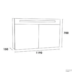 Spiegelkast 2.0 Exclusive Line 120cm Mat Zwart -Sealkin Badkamermeubilair Winkel 7324 spiegelkast 2.0 exclusive line 120cm mat zwart tech
