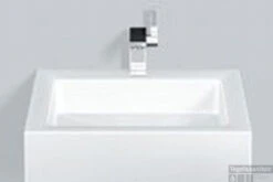 Alape Wt Serie Wastafel 45x50 Cm. Met Kraangat Midden Wit