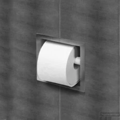 Looox Closed Closetrolhouder Inbouw Vierkant Rvs Geborsteld -Sealkin Badkamermeubilair Winkel 76846