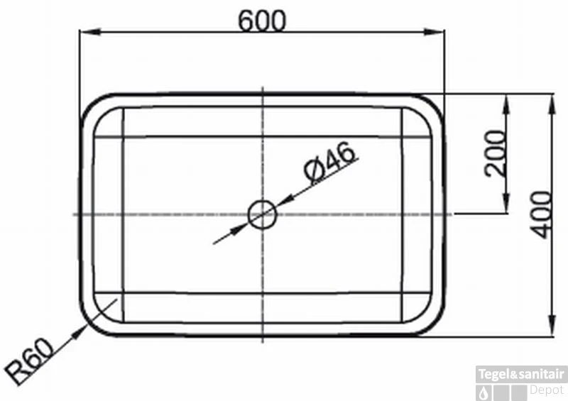 Bette Art Opzet Wastafel 60x40x11 Cm. Zonder Kraangat Wit 4 Bette Art Opzet Wastafel 60x40x11 Cm. Zonder Kraangat Wit - Afbeelding 2