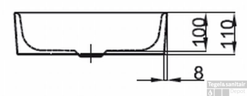Bette Art Opzet Wastafel 60x40x11 Cm. Zonder Kraangat Wit 5 Bette Art Opzet Wastafel 60x40x11 Cm. Zonder Kraangat Wit - Afbeelding 3