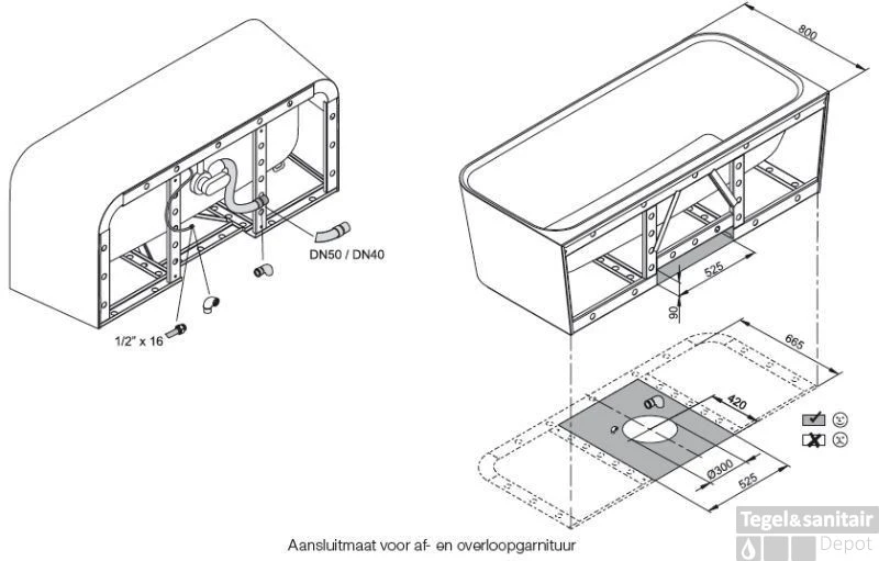 Bette Art I Bad 180 X 80 X 42 Cm. Wit 5 Bette Art I Bad 180 X 80 X 42 Cm. Wit - Afbeelding 3