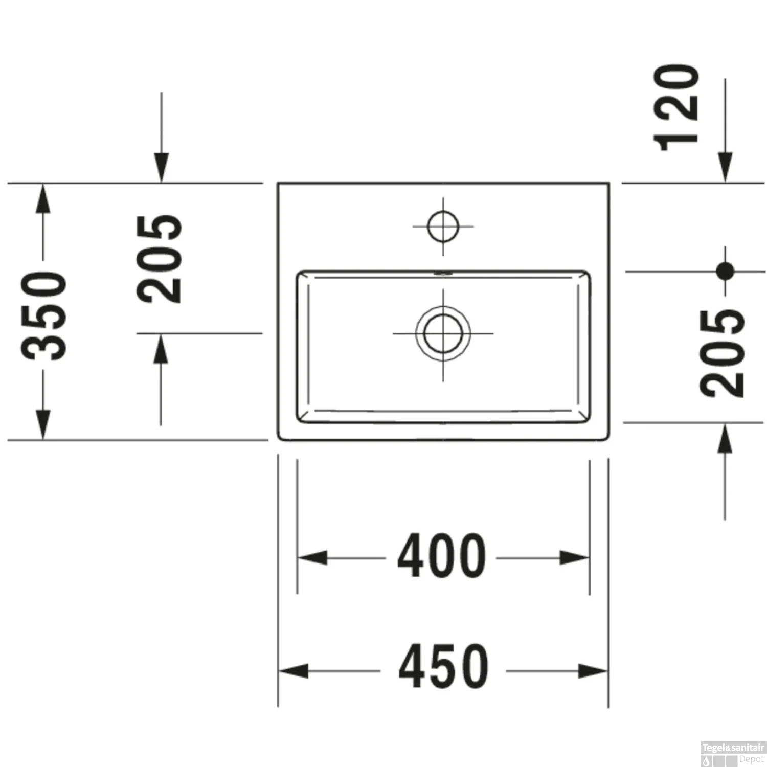 Fontein Duravit Vero Air 35 X 45 Cm Wit 4 Fontein Duravit Vero Air 35 X 45 Cm Wit - Afbeelding 2
