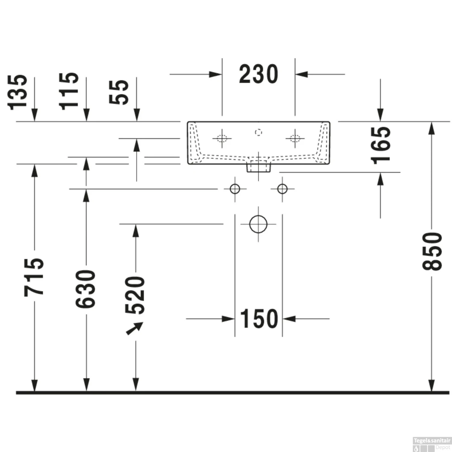 Fontein Duravit Vero Air 35 X 45 Cm Wit 5 Fontein Duravit Vero Air 35 X 45 Cm Wit - Afbeelding 3