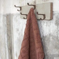 Badmat Sealskin Aztec 60x90 Cm Katoen Donkerroze -Sealkin Badkamermeubilair Winkel 800097 sfeer 3