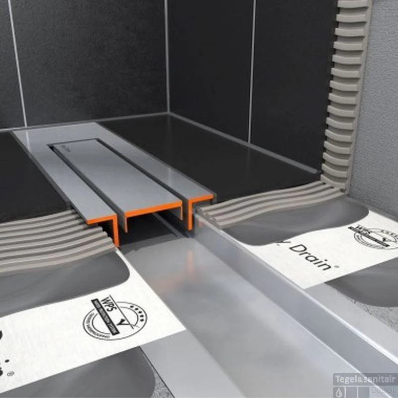 Easydrain Compact Modulo Design Douchegoot 80 Cm. Rooster Z4 Waterslot 30 Mm. Rvs Geborsteld 4 Easydrain Compact Modulo Design Douchegoot 80 Cm. Rooster Z4 Waterslot 30 Mm. Rvs Geborsteld - Afbeelding 2