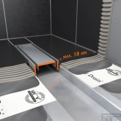 Easydrain Compact Taf Modulo Design Douchegoot 70 Cm.met Rooster Zero+-waterslot 50mm. Chroom -Sealkin Badkamermeubilair Winkel 81493 1