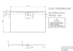 Villeroy & Boch Architectura Metal Rim Douchebak 150x90x4.8 Cm. Wit -Sealkin Badkamermeubilair Winkel 82273