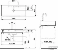 Laufen Living City Opbouw Wastafel 100x46 Cm. Met 1 Kraangat Wit 5 Laufen Living City Opbouw Wastafel 100x46 Cm. Met 1 Kraangat Wit -Sealkin Badkamermeubilair Winkel 84521
