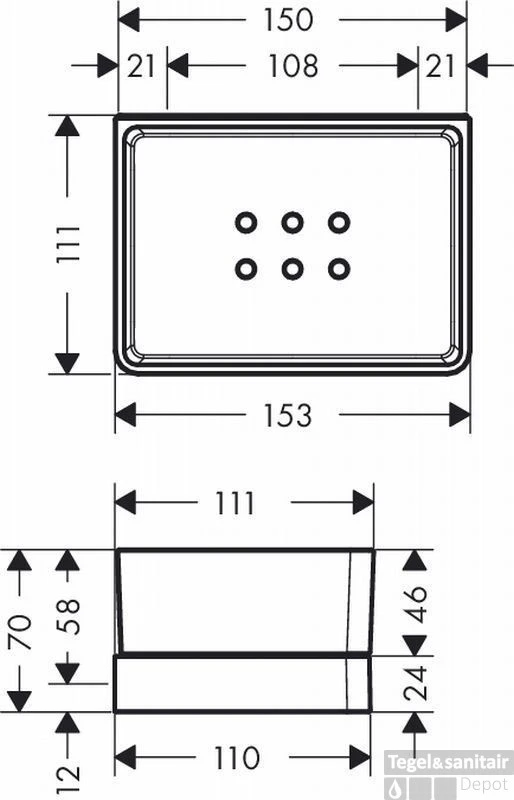 Axor Doucheplanchet 15 X 11 Cm. Glas Chroom 4 Axor Doucheplanchet 15 X 11 Cm. Glas Chroom - Afbeelding 2
