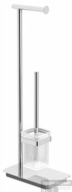 B&w-luxury Bold Staande Closetrol/borstelhouder Chroom