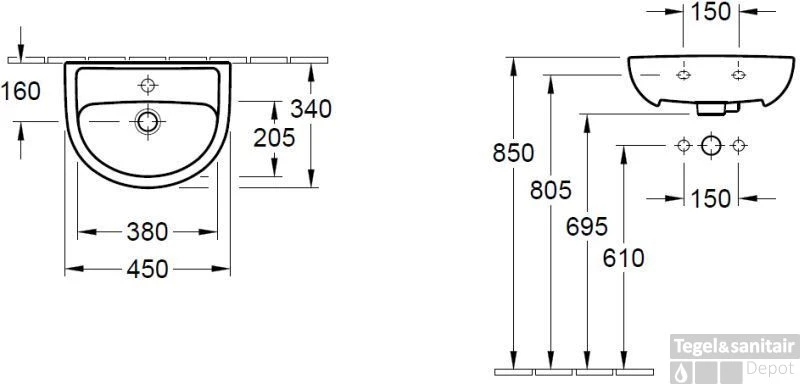 Gustavsberg Saval 2.0 Fontein 45x34 Cm. Wit 4 Gustavsberg Saval 2.0 Fontein 45x34 Cm. Wit - Afbeelding 2