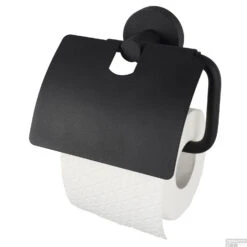 Toiletrolhouder Haceka Kosmos Met Klep Mat Zwart