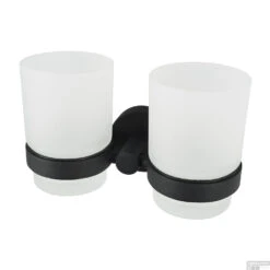 Dubbele Glashouder Haceka Kosmos Mat Zwart