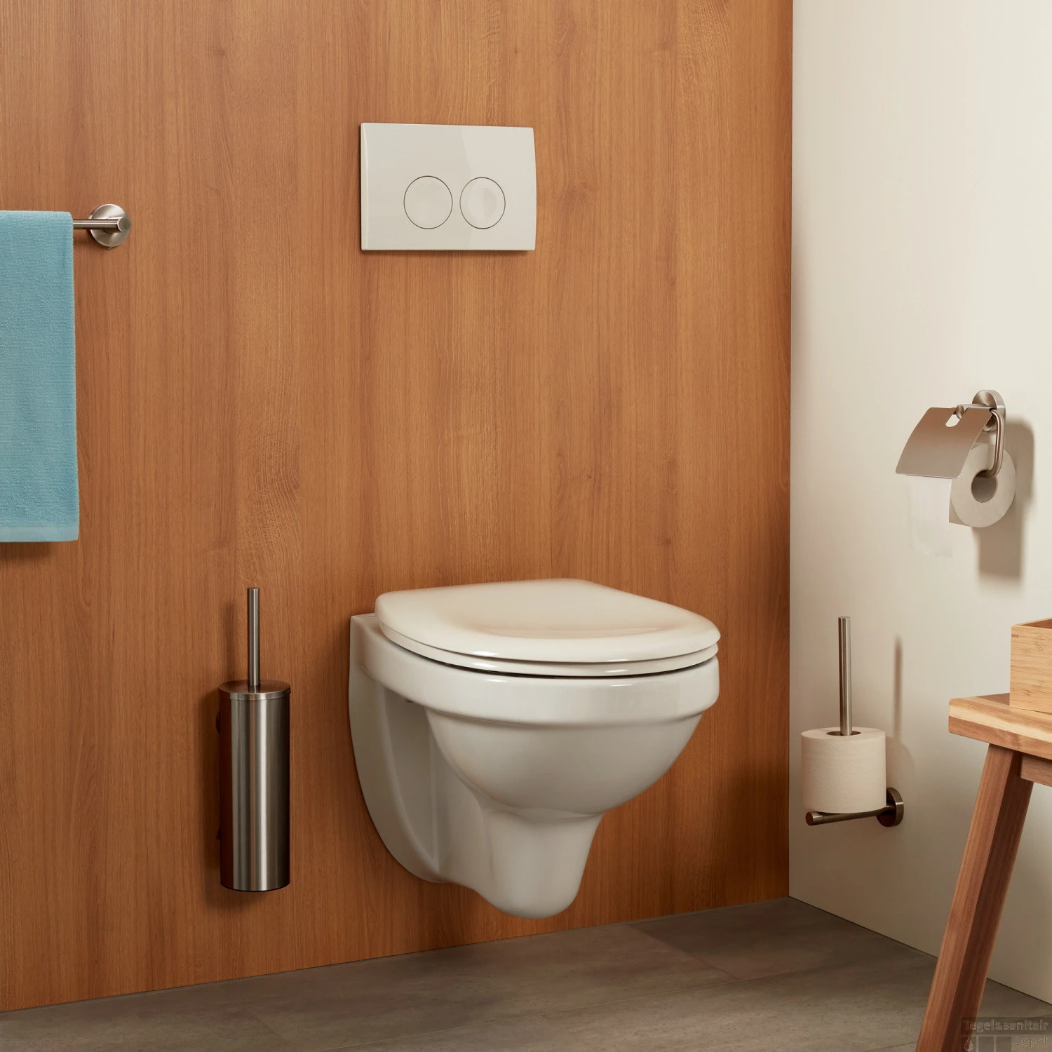 Toiletborstelhouder Haceka Kosmos Tec Hangend Mat Chroom 4 Toiletborstelhouder Haceka Kosmos Tec Hangend Mat Chroom - Afbeelding 2