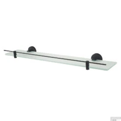 Planchet Haceka Kosmos Glas 60x10 Cm Mat Zwart