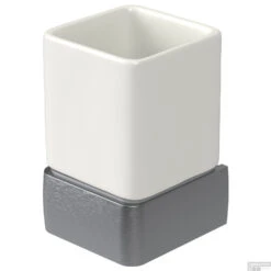 Bekerhouder Haceka Aline Grey 7,4x11,4 Cm Keramiek Mat Grijs