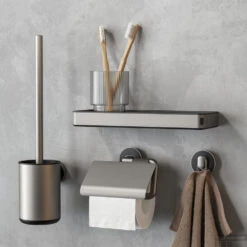 Toiletborstel Met Houder Tiger Cooper RVS Geborsteld / Zwart -Sealkin Badkamermeubilair Winkel 8720553004714 5