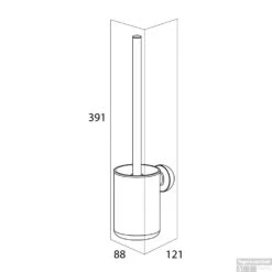 Toiletborstel Met Houder Tiger Cooper RVS Geborsteld / Zwart -Sealkin Badkamermeubilair Winkel 8720553004714 7