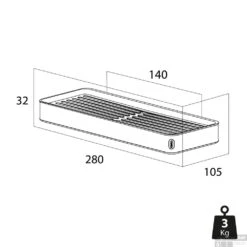 Planchet Tiger Cooper 28 Cm Zwart / RVS Geborsteld -Sealkin Badkamermeubilair Winkel 8720553004752 8