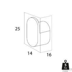 Handdoekhaak Klein Tiger Carv (2 Stuks) Zwart -Sealkin Badkamermeubilair Winkel 8720553004844 5