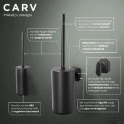 Toiletborstel Tiger Carv Met Houder Zwart -Sealkin Badkamermeubilair Winkel 8720553004875 6