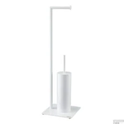 Toiletbutler Sealskin Tube Met Toiletrolhouder En Toiletborstel Met Houder Vrijstaand Wit