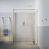Schuifdeur Sealskin Contour Met Zijwand 140x90x200 Cm, 6 Mm Helder Veiligheidsglas Met Antikalklaag Goud Geborsteld -Sealkin Badkamermeubilair Winkel 8720553519898 1 shop