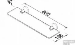 Geesa Tone Planchet 60 X 13.6 Cm. Chroom -Sealkin Badkamermeubilair Winkel 87270