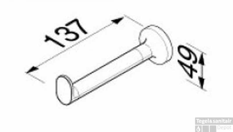 Geesa Tone Reserverolhouder Chroom 4 Geesa Tone Reserverolhouder Chroom - Afbeelding 2