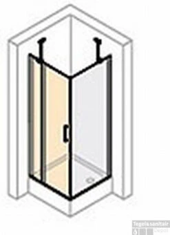 Huppe Classics 2 Draaideur 80 X 200 Cm. Met Segment Gl.zilver-antiplaque Glas