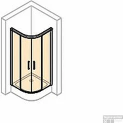 Huppe Classics 2 Easy Entry Kwartrond Met Schuifdeur 100/100x200 Cm. R550 Zilver Glans-helder Glas