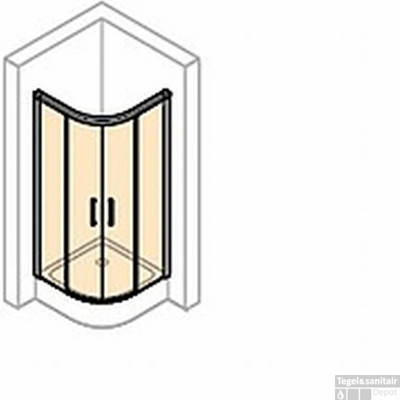 Huppe Classics 2 Easy Entry Kwartrond Met Schuifdeur 100/100x200 Cm. R550 Zilver Glans-helder Glas 3 Huppe Classics 2 Easy Entry Kwartrond Met Schuifdeur 100/100x200 Cm. R550 Zilver Glans-helder Glas