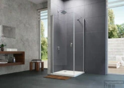 Huppe Design Pure Draaideur 100 X 190 Cm. Chroom Look-helder Glas -Sealkin Badkamermeubilair Winkel 88578