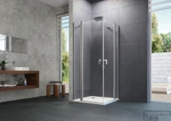 Huppe Design Pure Draaideur 100 X 190 Cm. Met Segment Matzilver-antiplaque Glas -Sealkin Badkamermeubilair Winkel 88580